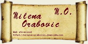 Milena Orabović vizit kartica